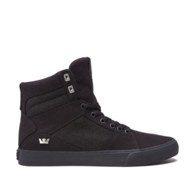 Mens Supra High Top Shoes ALUMINUM Black/black | AU-58430